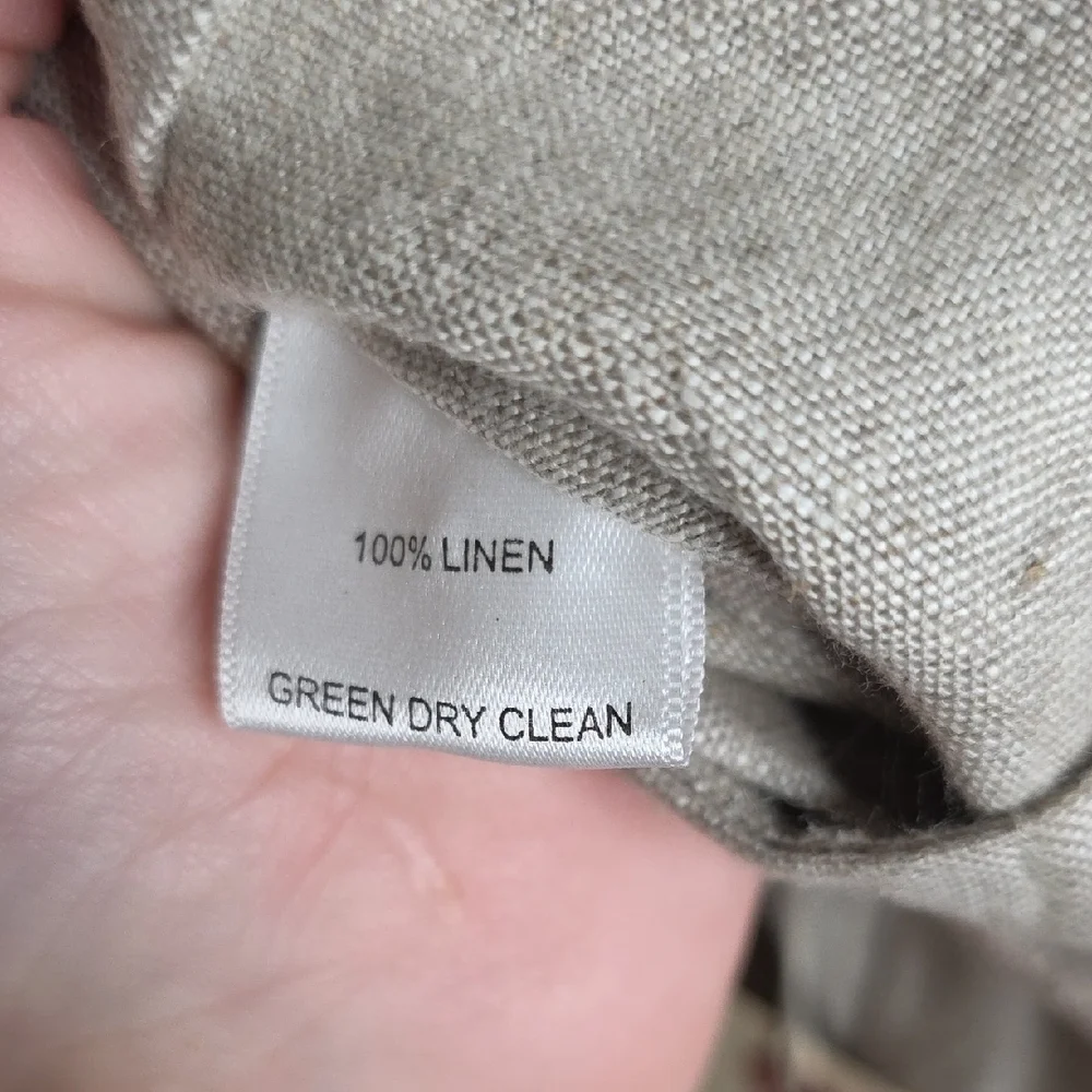 NwT Uqnatu Hollywood Natural 100% Linen Beige Pants Xs - Picture 8 of 8